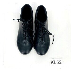 Danshuz Startone Tap Shoes Size 6M 0322 Black Black Faux Leather Women's Lace up
